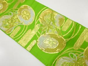 アンティーク　ヱ霞に鼓模様織り出し袋帯（材料）